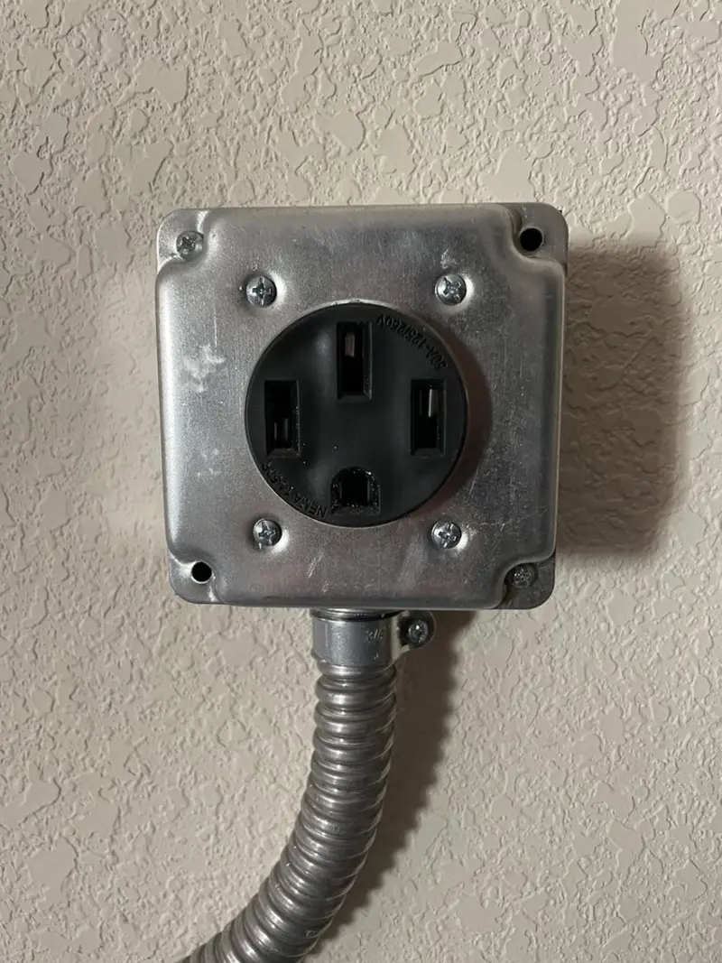 NEMA 14-50 outlet installed for Smart Home Electrical in Sinton